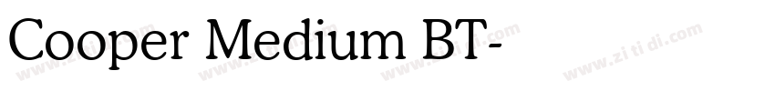 Cooper Medium BT字体转换